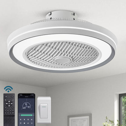 LUDOMIDE Bladeless Ceiling Fans with Lights