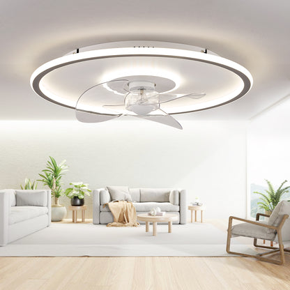 LUDOMIDE Dimmable LED Ceiling Fan for Kids Room