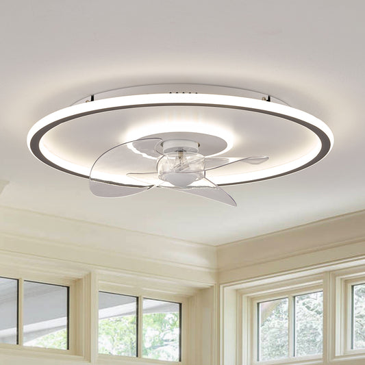 LUDOMIDE Dimmable LED Ceiling Fan for Kids Room