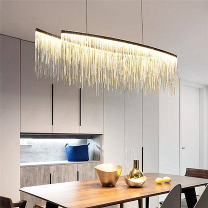 Aluminum Tassel Linear Pendant Lighting