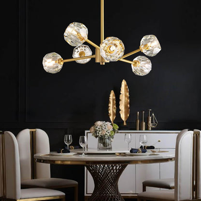 6 Lights Sputnik Globe Crystal Chandelier