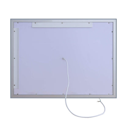 LED Lighted Bathroom Wall Mounted Mirror with High Lumen+Anti-Fog Separately Control+Dimmer Function