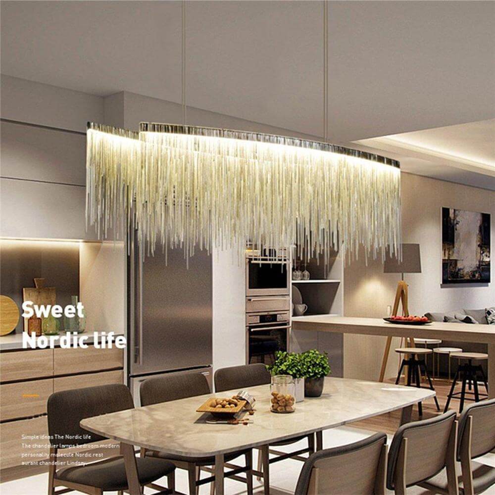 Aluminum Tassel Linear Pendant Lighting