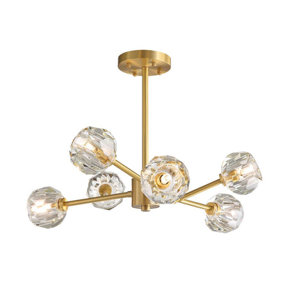6 Lights Sputnik Globe Crystal Chandelier