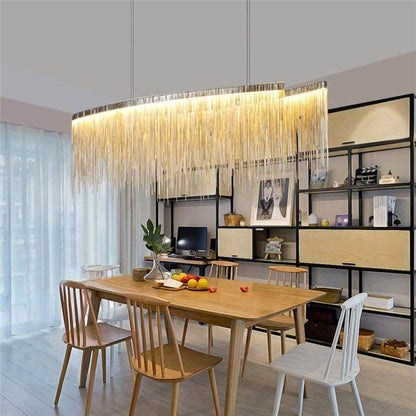 Aluminum Tassel Linear Pendant Lighting