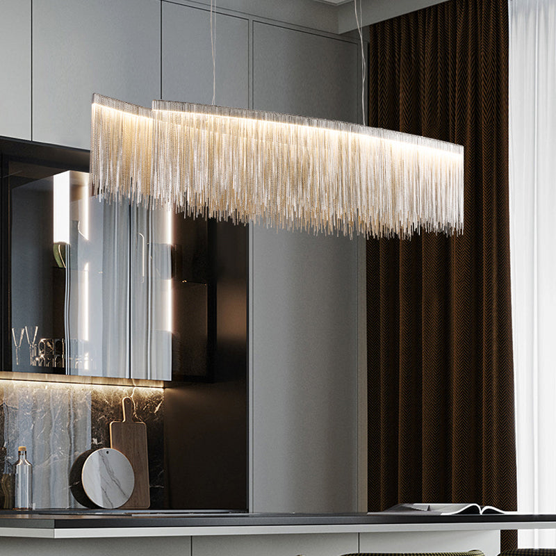 Aluminum Tassel Linear Pendant Lighting