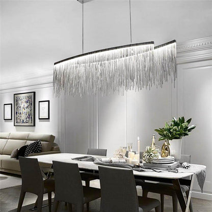 Aluminum Tassel Linear Pendant Lighting