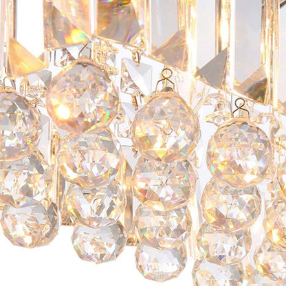 Modern Raindrop Rectangular Crystal Chandelier